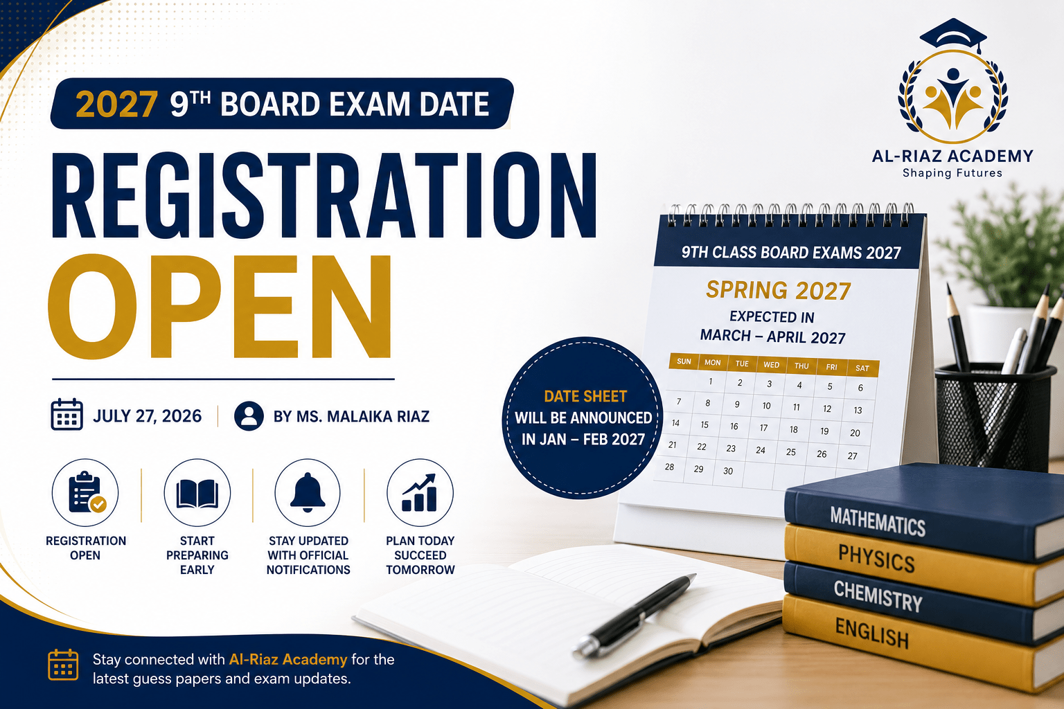 2027 9th Board Exam Date