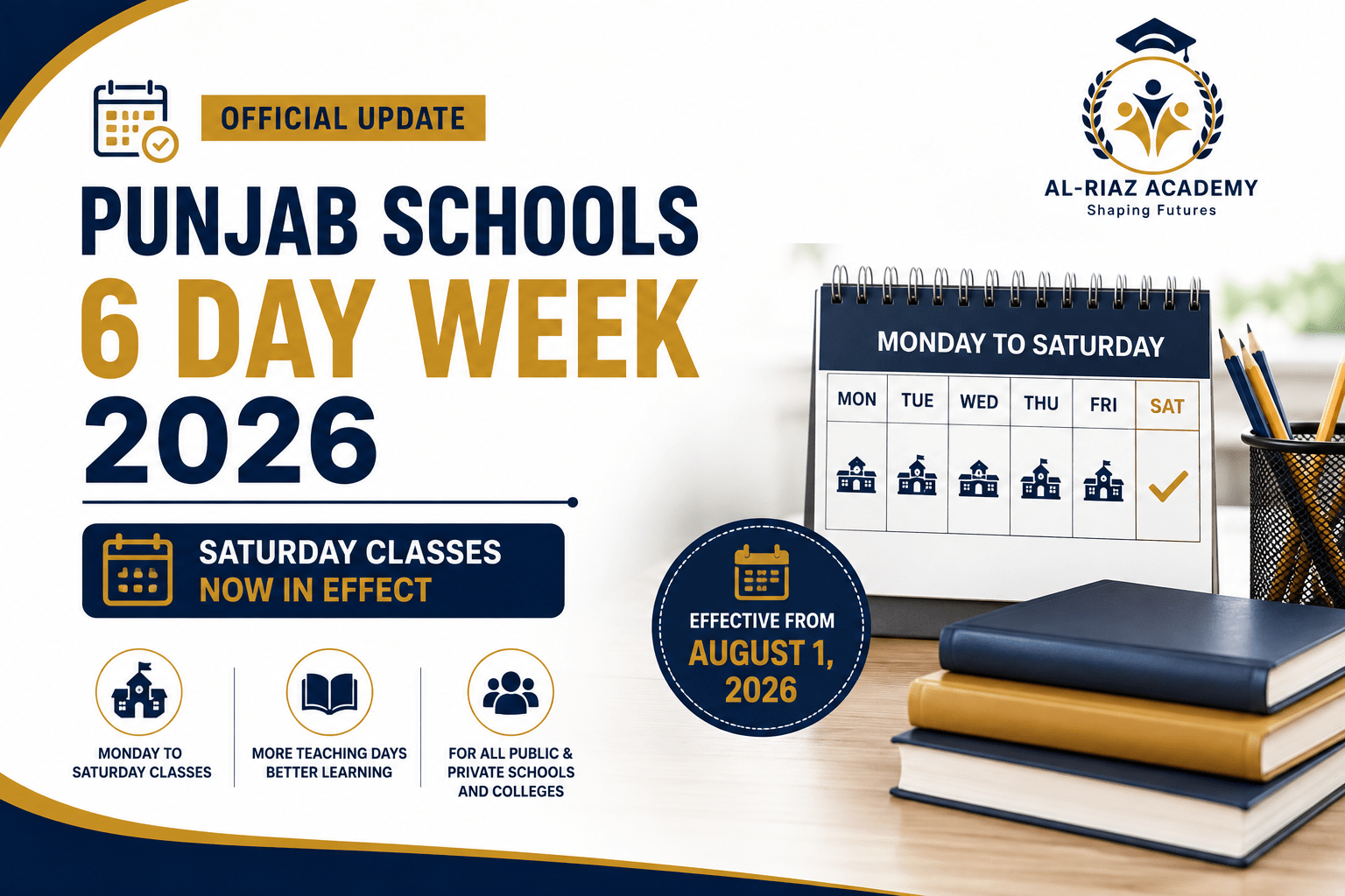Punjab Schools 6 Day Week 2026