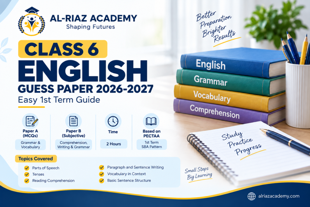 Class 6 English Guess Paper 2026-2027