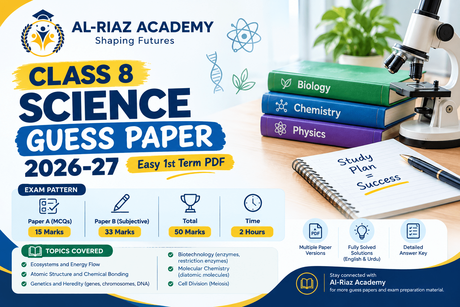 Class 8 Science Guess Paper 2026-27