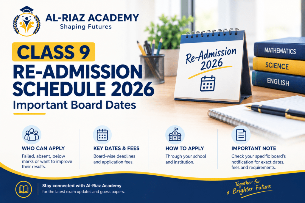 Class 9 Re-Admission Schedule 2026