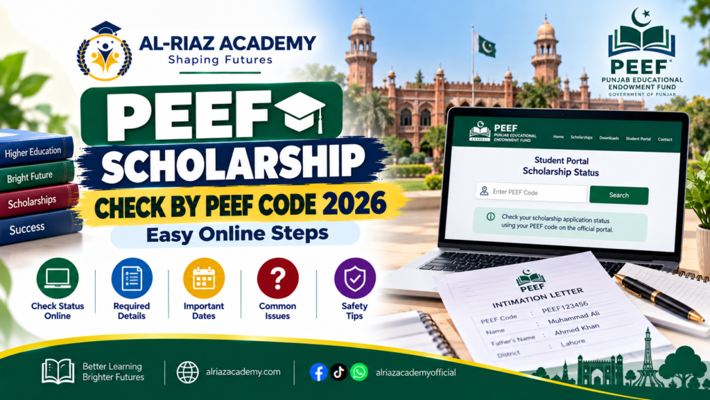 PEEF Scholarship Check by PEEF Code 2026