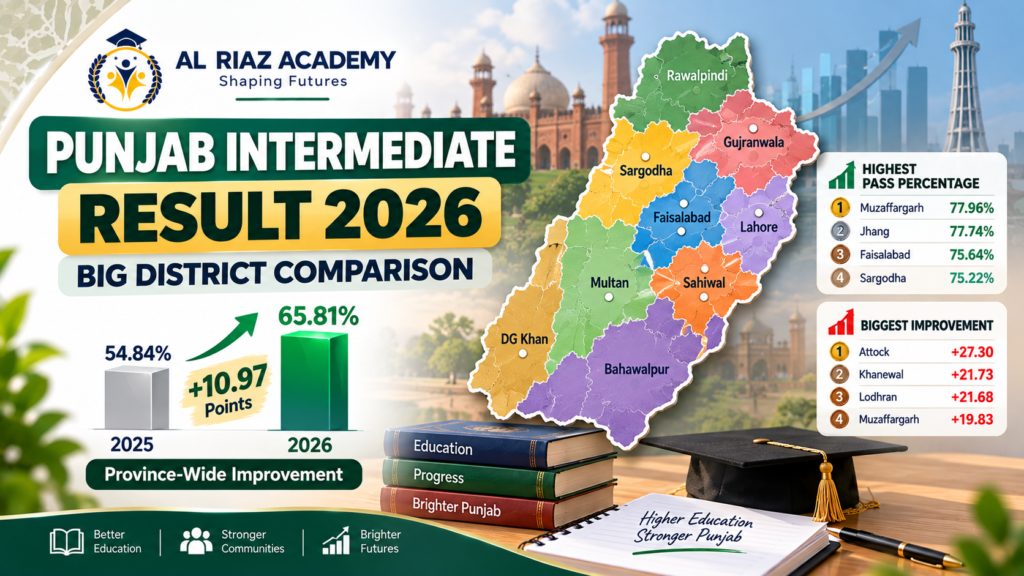 Punjab Intermediate Result 2026 District Wise